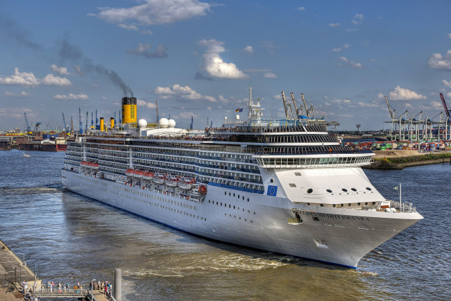 Обои картинки фото costa mediterranea, корабли, лайнеры, круиз, лайнер