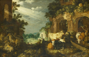 Картинка рисованное живопись дерево картина животные масло рулант саверей