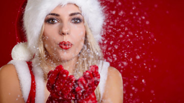 Картинка девушки -unsort+ снегурочки фон взгляд девушка косметика лицо макияж