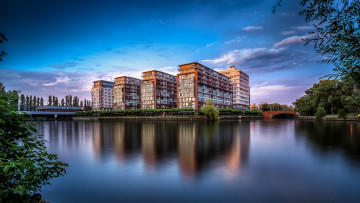 Картинка urban+living+berlin города берлин+ германия панорама