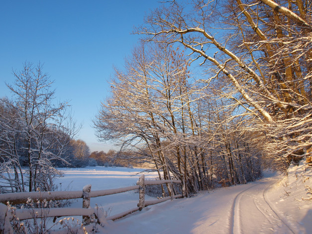 Обои картинки фото природа, зима, простор