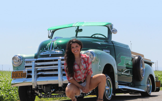 Обои картинки фото автомобили, -авто с девушками, gmc