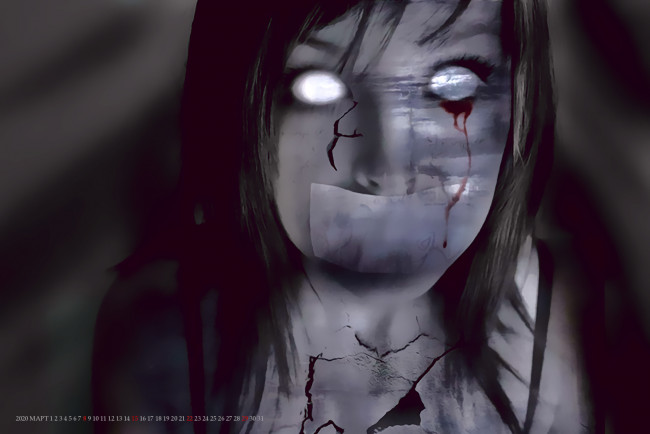 Обои картинки фото календари, фэнтези, лицо, девушка, calendar, 2020