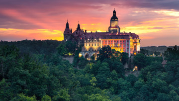 Картинка ksiaz+castle poland города замки+польши ksiaz castle