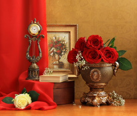 Картинка цветы розы натюрморт