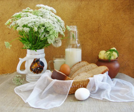 Картинка еда натюрморт цветы