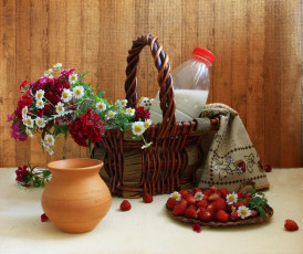 Картинка еда натюрморт земляника