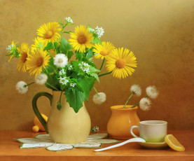 Картинка еда натюрморт цветы