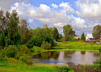 Картинка природа пейзажи домик