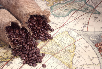 Картинка еда кофе кофейные зёрна карта