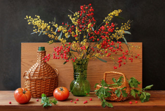 Картинка еда натюрморт помидоры ягоды петрушка