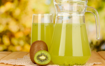 Картинка еда напитки сок киви кувшин