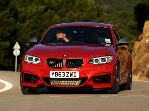Картинка автомобили bmw f22 uk-spec coupе красный 2014 m235i