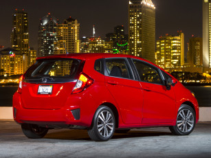 Картинка автомобили honda 2014 us-spec fit красный