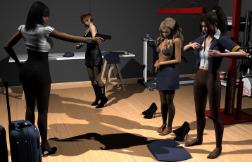 Картинка 3д+графика fantasy+ фантазия оружие девушки