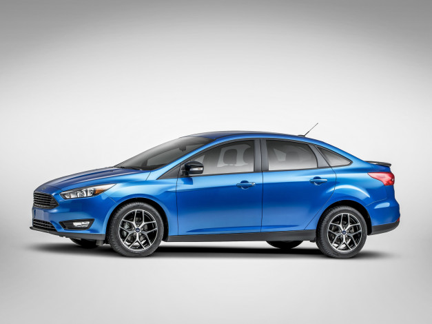 Обои картинки фото автомобили, ford, синий, 2014, us-spec, sedan, focus