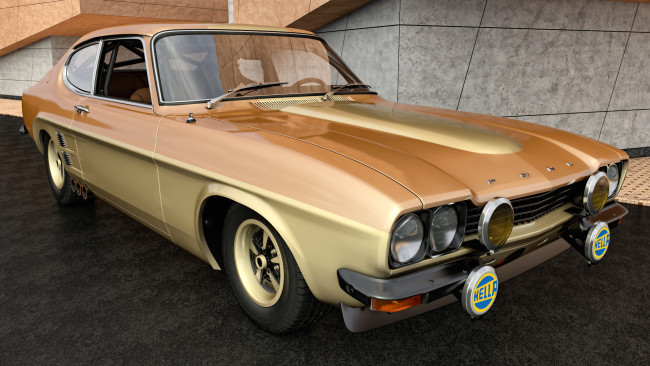 Обои картинки фото автомобили, 3д, ford, 1974г