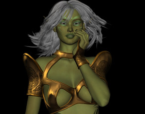 Картинка 3д+графика фантазия+ fantasy фон взгляд девушка