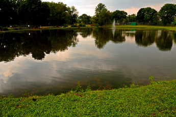 Картинка природа реки озера пруд фонтан