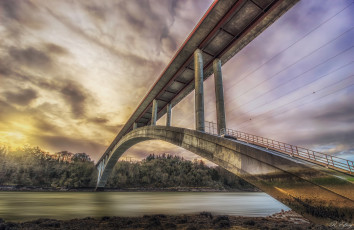 Картинка города -+мосты мост река