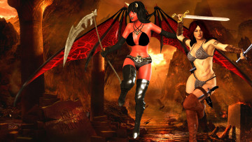 Картинка 3д+графика фантазия+ fantasy девушки взгляд фон