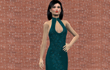 Картинка 3д+графика люди+ people девушка взгляд фон