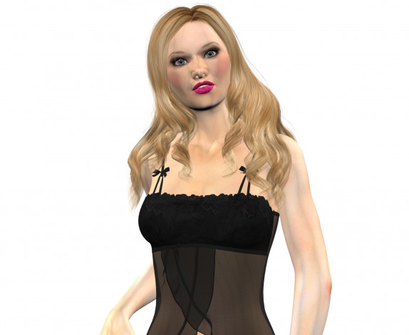 Обои картинки фото 3д графика, люди , people, девушка, взгляд, фон