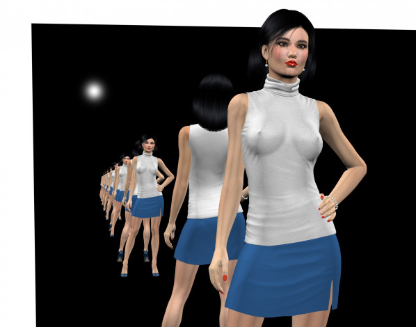 Обои картинки фото 3д графика, люди , people, девушка, взгляд, фон