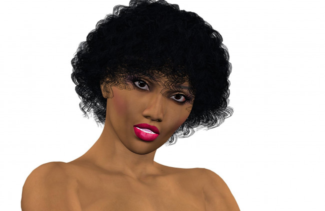 Обои картинки фото 3д графика, портрет , portraits, девушка, взгляд, фон