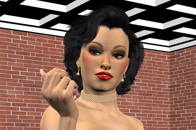 Обои картинки фото 3д графика, портрет , portraits, девушка, взгляд, фон