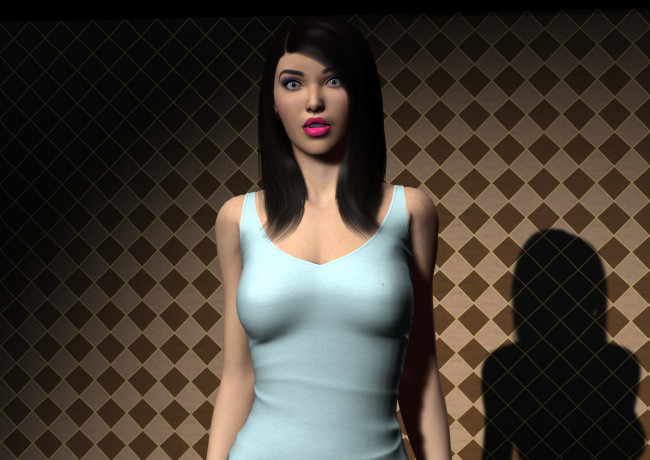 Обои картинки фото 3д графика, люди , people, девушка, взгляд, фон