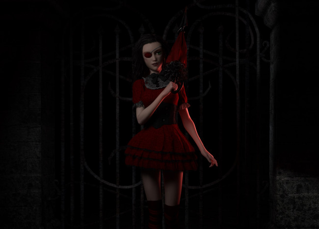 Обои картинки фото 3д графика, фантазия , fantasy, девушка, взгляд, фон