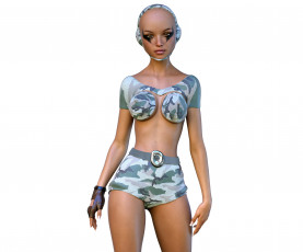 Картинка 3д+графика фантазия+ fantasy фон взгляд девушка