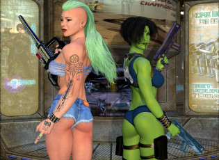 Картинка 3д+графика существа+ creatures взгляд фон эльфийки