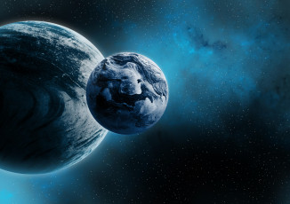 Картинка космос арт вселенная планеты звёзды созвездия