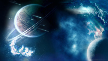 Картинка космос арт вселенная планеты звёзды созвездия