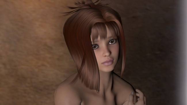 Обои картинки фото 3д графика, портрет , portraits, девушка, фон, взгляд