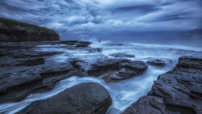 Обои картинки фото природа, побережье, море, волны, скалы, пейзаж