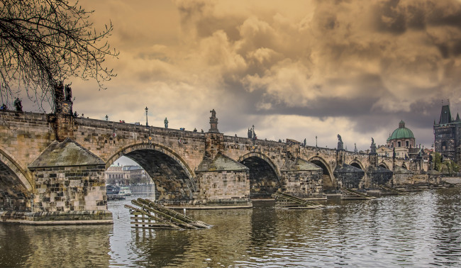 Обои картинки фото prague, города, прага , Чехия, панорама