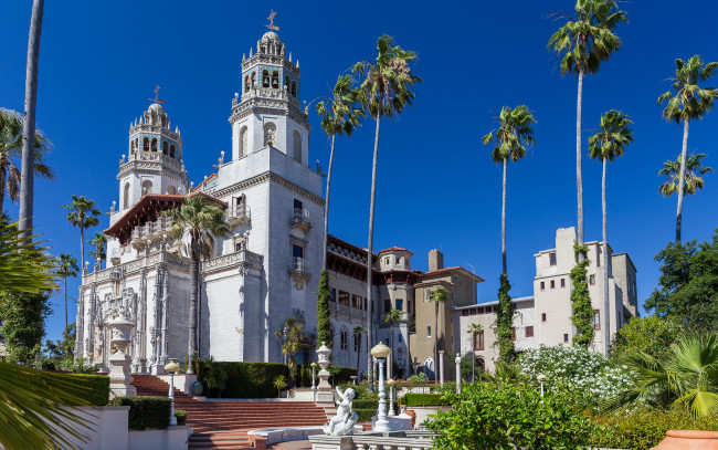 Обои картинки фото hearst castle, города, - дворцы,  замки,  крепости, замок, парк