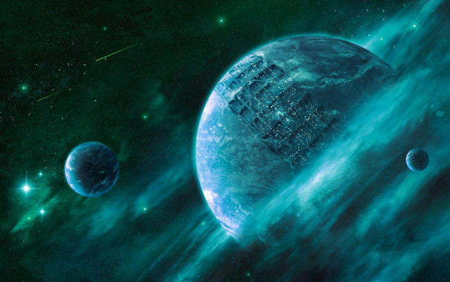 Обои картинки фото космос, арт, вселенная, планеты, звёзды, созвездия