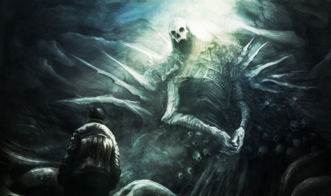 Обои картинки фото фэнтези, нежить, маска, фон, существо