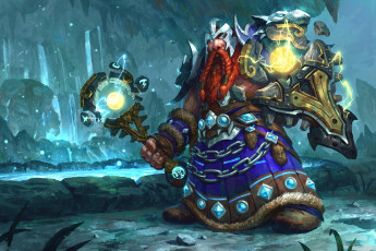 Картинка видео+игры world+of+warcraft +legion гном фон щит униформа