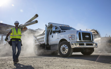 Картинка 2021+ford+f-750 автомобили ford+trucks ford f750 2021 сверхмощный вид спереди новый белый американские