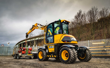Картинка jcb+110w+hydradig техника краны jcb 110w hydradig колесный экскаватор строительная новый погрузка труб