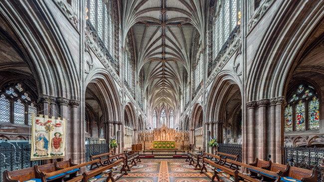Обои картинки фото lichfield, staffordshire, england, интерьер, убранство,  роспись храма