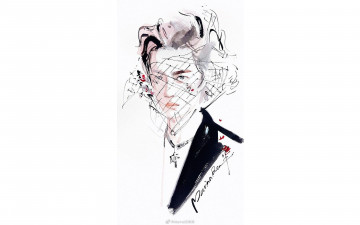 Картинка рисованное люди ван ибо лицо вуаль