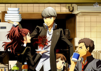 Картинка видео+игры shin+megami+tensei +persona+4 персонажи еда тарелки