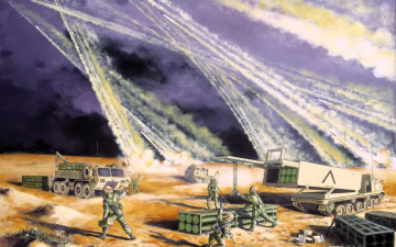 Картинка рисованное армия люди техника