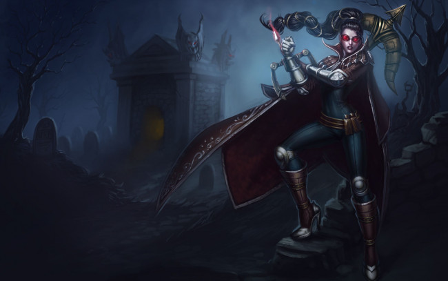 Обои картинки фото league, of, legends, видео, игры, vayne